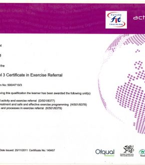 Certificate in Exercise Referral
