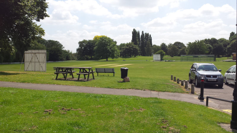 A view of the Bedworth Oval cricket pitch
